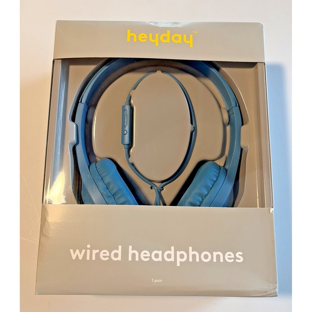 Heyday Wired On-Ear Padded Headphones Built In Microphone with remote